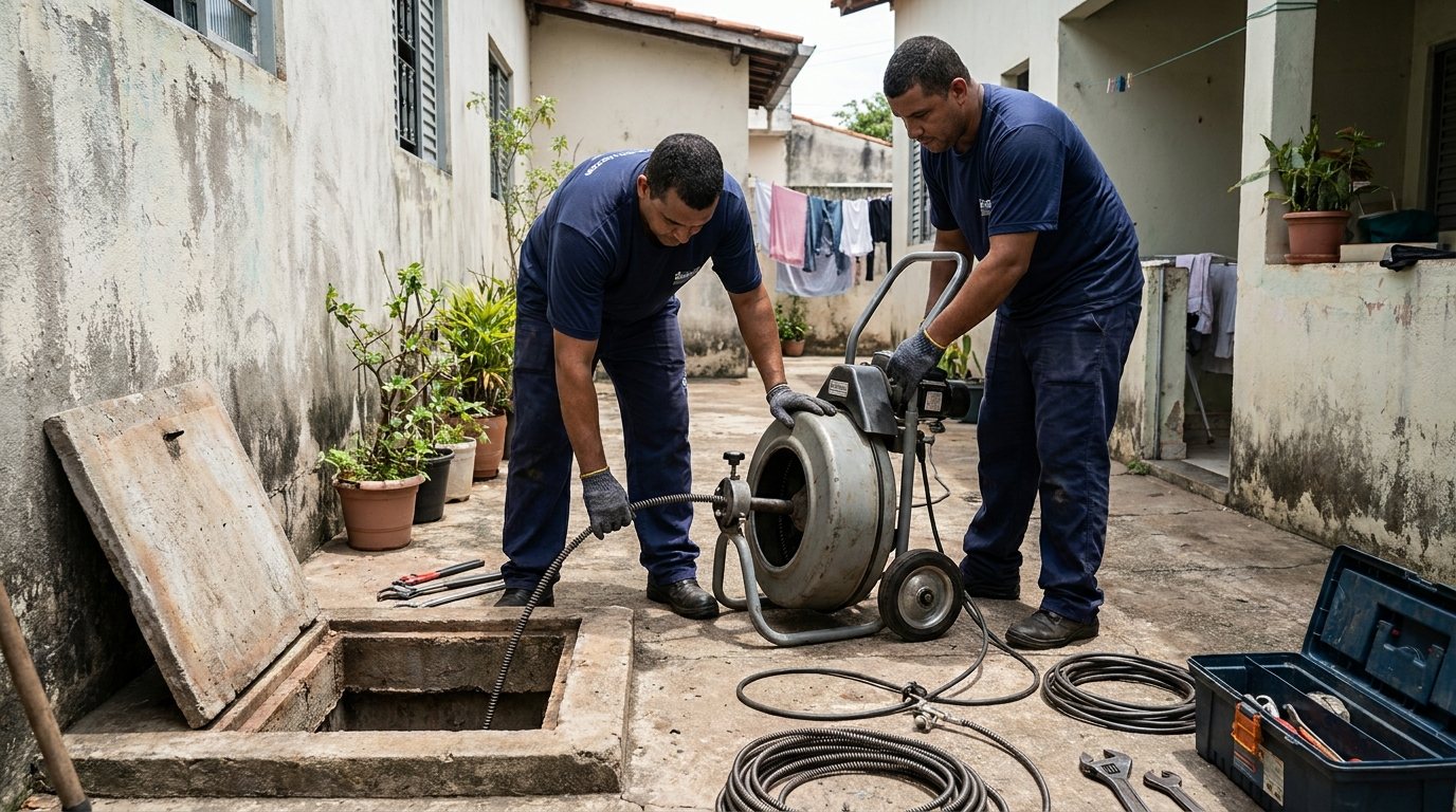 Desentupimento de esgoto em São Paulo - Zona Leste-SP